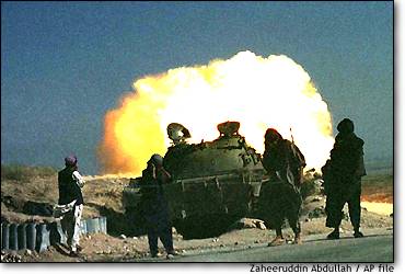 Image: Taliban Militiamen Watch Fireball.